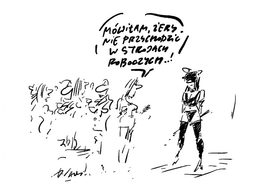 Strój służbowy / rys. Henryk Sawka