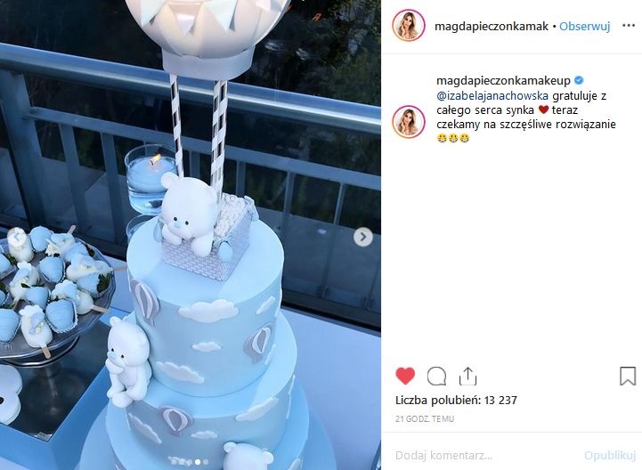 baby shower Izabeli Janachowskiej / Instagram Magdaleny Pieczonki