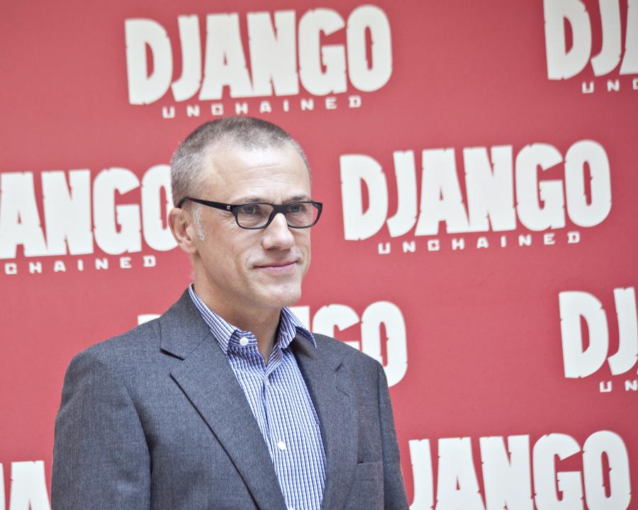 Christoph Waltz podczas promocji filmu "Django"