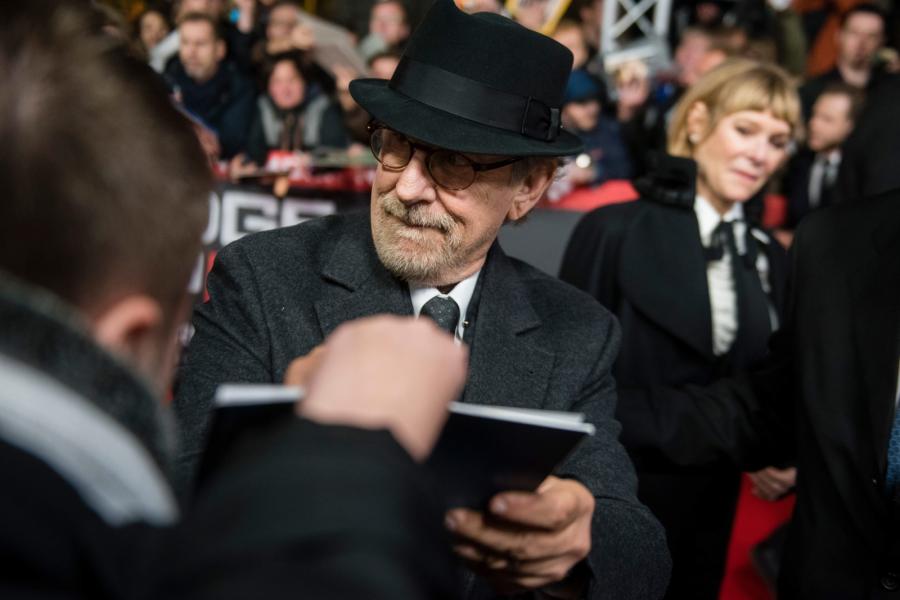 Steven Spielberg na premierze "Mostu szpiegów"