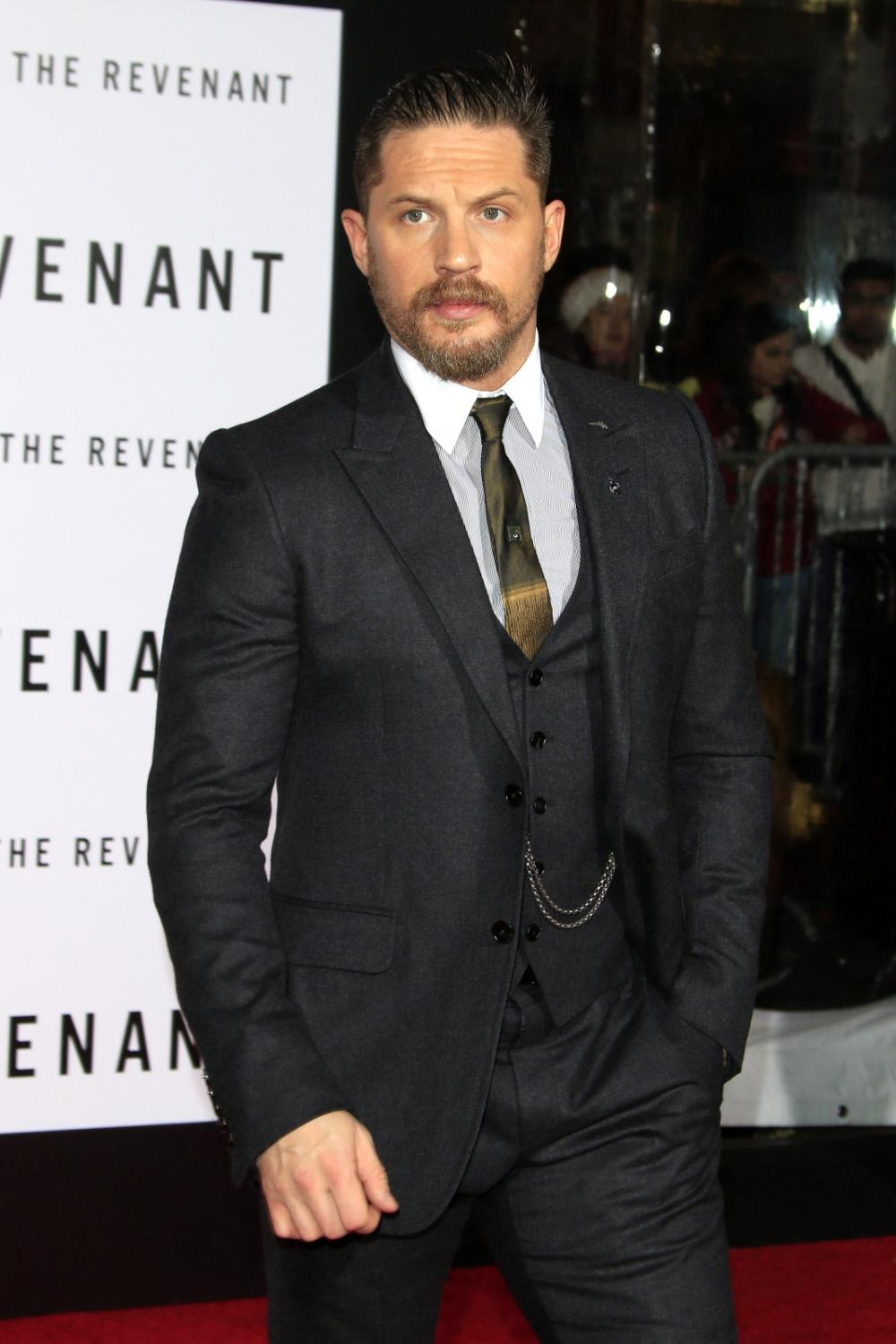 Tom Hardy na premierze "Zjawy"