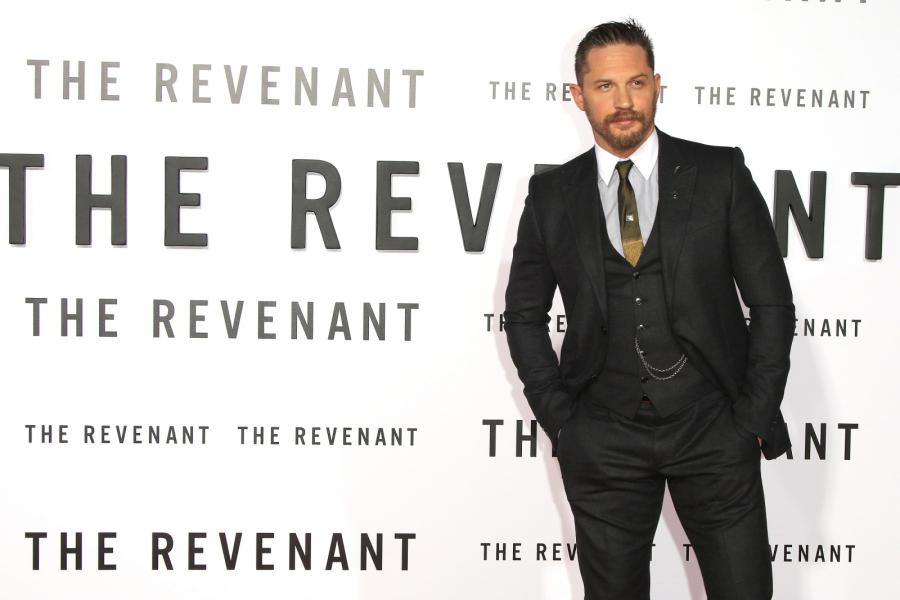 Tom Hardy na premierze "Zjawy"